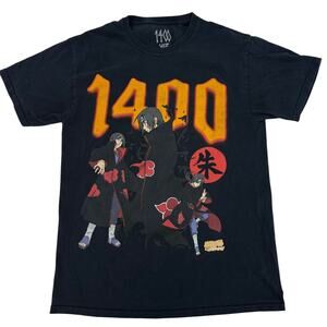 1400 Viz Naruto Shippuden Itachi Uchiha Black T-Shirt Size Medium Short Sleeve
